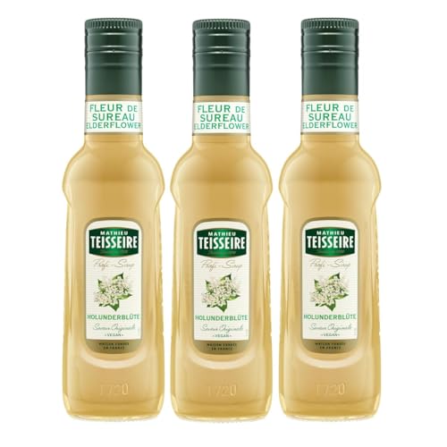 Mathieu Teisseire Getränke-Sirup Holunderblüte 0,25L - Cocktails (3er Pack) von Teisseire