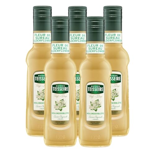 Mathieu Teisseire Getränke-Sirup Holunderblüte 0,25L - Cocktails (5er Pack) von Teisseire