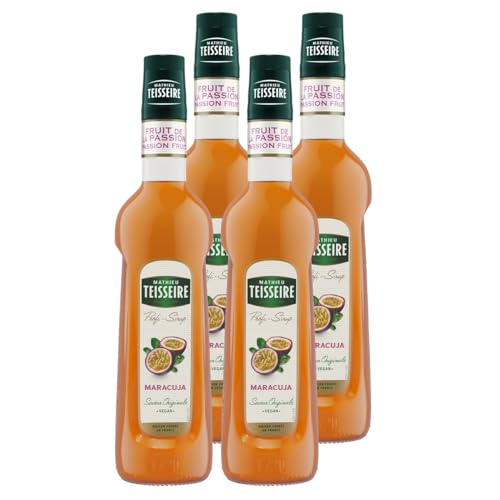 Mathieu Teisseire Getränke-Sirup Maracuja 0,7L - Cocktails (4er Pack) von Teisseire