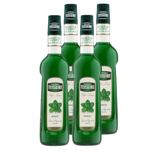 Mathieu Teisseire Getränke-Sirup Pfefferminz 0,7L - Cocktails (4er Pack) von Teisseire