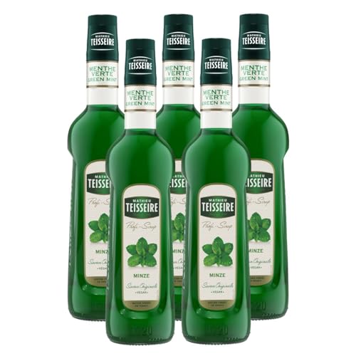 Mathieu Teisseire Getränke-Sirup Pfefferminz 0,7L - Cocktails (5er Pack) von Teisseire