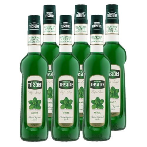 Mathieu Teisseire Getränke-Sirup Pfefferminz 0,7L - Cocktails (6er Pack) von Teisseire