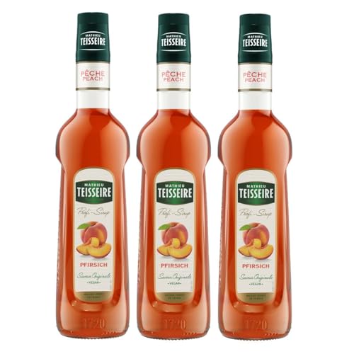 Mathieu Teisseire Getränke-Sirup Pfirsich 0,7L - Cocktails (3er Pack) von Teisseire