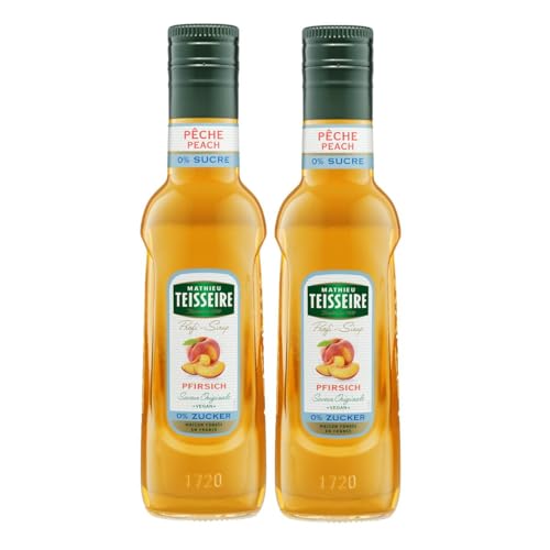 Mathieu Teisseire Getränke-Sirup Pfirsich 0% Zucker 0,25L - Cocktails (2er Pack) von Teisseire