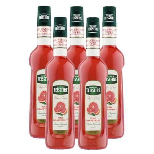 Mathieu Teisseire Getränke-Sirup Pink Grapefruit 0,7L - Cocktails (5er Pack) von Teisseire