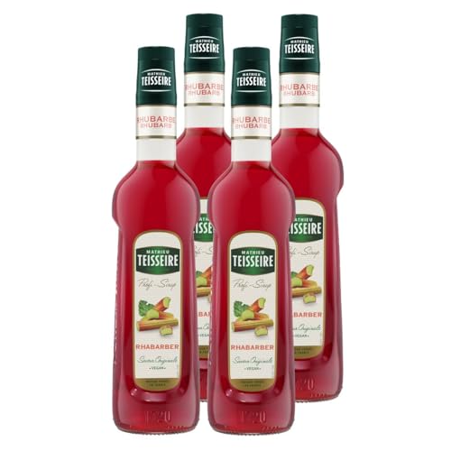 Mathieu Teisseire Getränke-Sirup Rhabarber 0,7L - Cocktails (4er Pack) von Teisseire