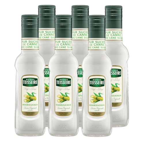 Mathieu Teisseire Getränke Sirup 250ml - Für Cocktails, Kaffee, Sorbets, Eis Smoothies uvm. mit und ohne Zucker zuckerfrei (6er Pack, Rohrzucker) von Mathieu Teisseire