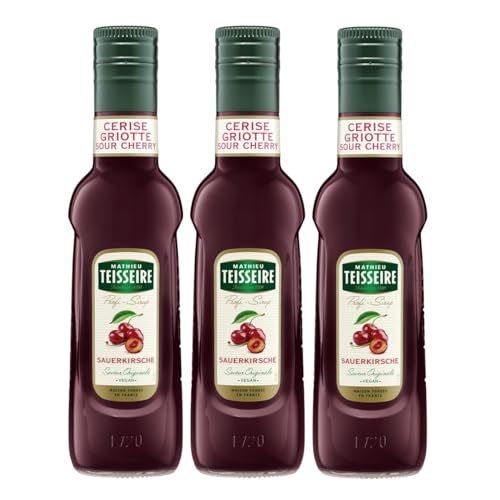 Mathieu Teisseire Getränke-Sirup Sauerkirsche 0,25L - Cocktails (3er Pack) von Teisseire