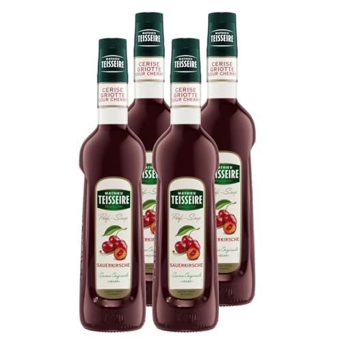 Mathieu Teisseire Getränke-Sirup Sauerkirsche 0,7L - Cocktails (4er Pack) von Teisseire