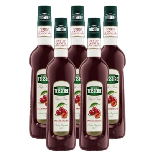 Mathieu Teisseire Getränke-Sirup Sauerkirsche 0,7L - Cocktails (5er Pack) von Teisseire