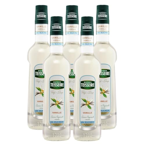 Mathieu Teisseire Getränke-Sirup Vanille 0% Zucker 0,7L - Cocktails (5er Pack) von Teisseire