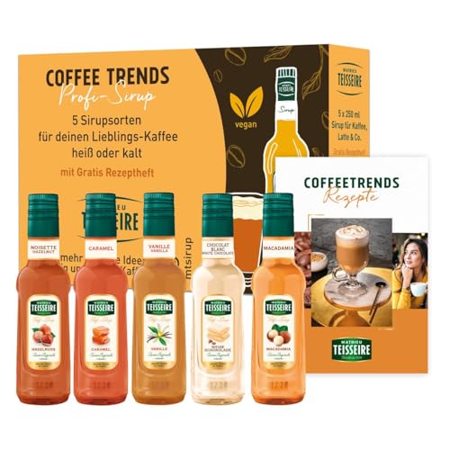 Mathieu Teisseire Sirup Caramel Haselnuss Macadamia Vanille weisse Schokolade je 0,25L von Teisseire
