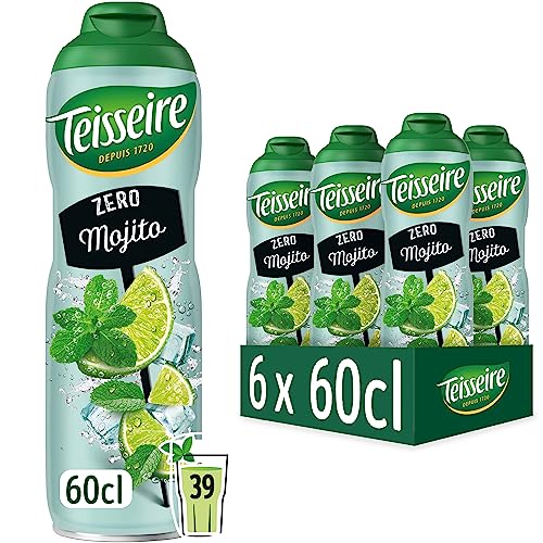 Teisseire Mojito Zero - Zuckerfrei für Erfrischungsgetränke, 6x600 ml von Teisseire