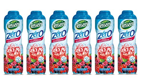 Teisseire Grenadine Zero - Zuckerfrei für Erfrischungsgetränke, 6x600 ml Teisseire Grenadine Zero - Zuckerfrei für Erfrischungsgetränke, 6x600 ml von Teisseire