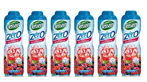 Teisseire Grenadine Zero - Zuckerfrei für Erfrischungsgetränke, 6x600 ml von Teisseire