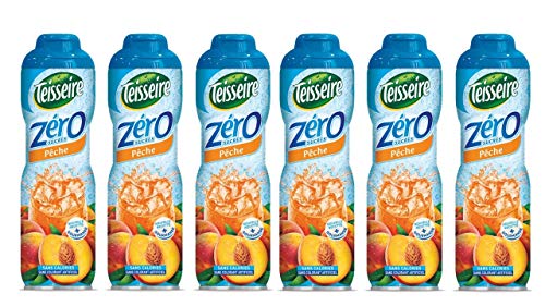 Teisseire Sirup Pfirsich/Peach zero Zucker 600ml - Cocktails (6er Pack) von Teisseire