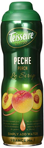 Teisseire Sirup Pfirsich, Frucht Geschmack für Getränke und zum Mischen von Cocktails im Sommer, für Zuhause und to-go, 6x 600ml von Teisseire