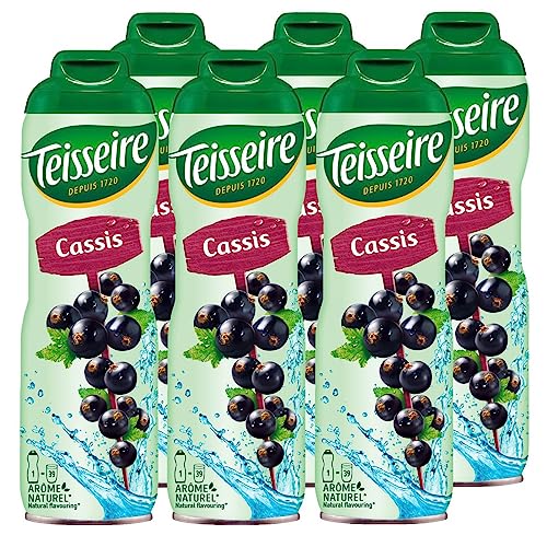 Teisseire Getränke-Sirup Cassis/Schwarze Johannisbeer 600ml - Sirup der genauso schmeckt wie die Frucht (6er Pack) von Teisseire