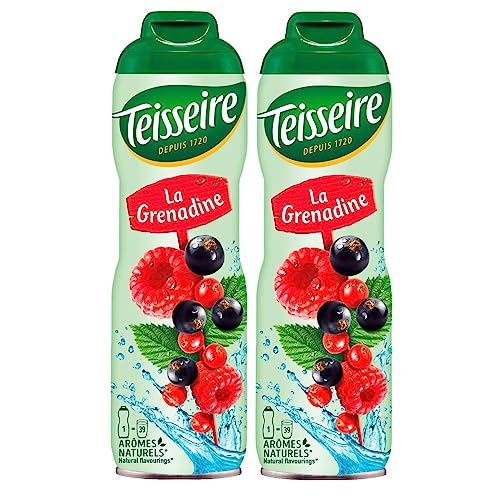 Teisseire Getränke-Sirup Grenadine 600ml - Sirup der genauso schmeckt wie die Frucht (2er Pack) von Teisseire
