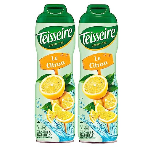 Teisseire Getränke-Sirup Lemon/Zitrone 600ml - Sirup der genauso schmeckt wie die Frucht (2er Pack) von Teisseire