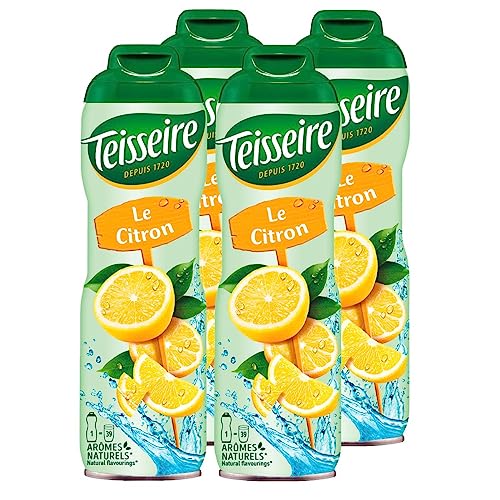 Teisseire Getränke-Sirup Lemon/Zitrone 600ml - Sirup der genauso schmeckt wie die Frucht (4er Pack) von Teisseire