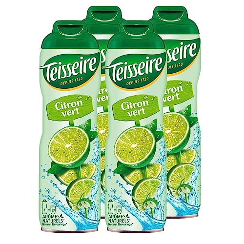 Teisseire Getränke-Sirup Lime/Limette 600ml - Sirup der genauso schmeckt wie die Frucht (4er Pack) von Teisseire