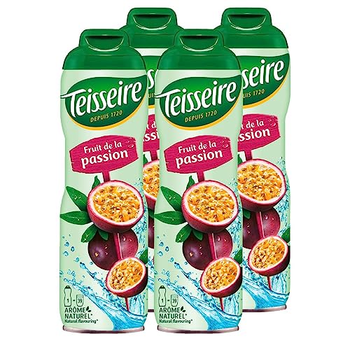 Teisseire Getränke-Sirup Passion Fruit/Passionsfrucht 600ml - Sirup der genauso schmeckt wie die Frucht (4er Pack) von Teisseire