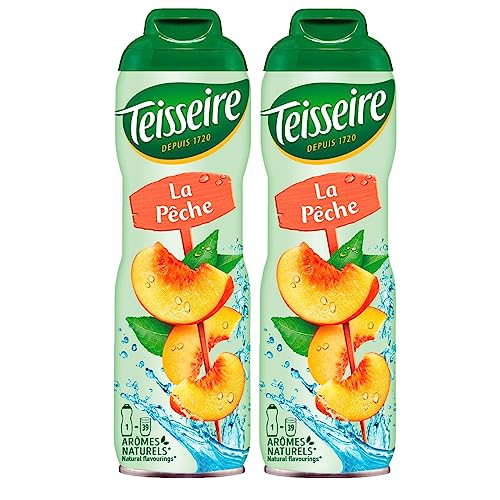 Teisseire Getränke-Sirup Peach/Pfirsich 600ml - Sirup der genauso schmeckt wie die Frucht (2er Pack) von Teisseire