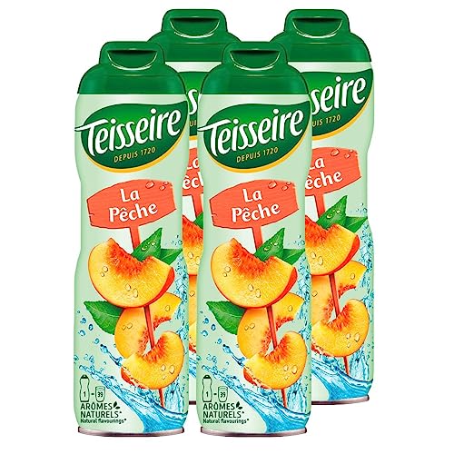 Teisseire Getränke-Sirup Peach/Pfirsich 600ml - Sirup der genauso schmeckt wie die Frucht (4er Pack) von Teisseire