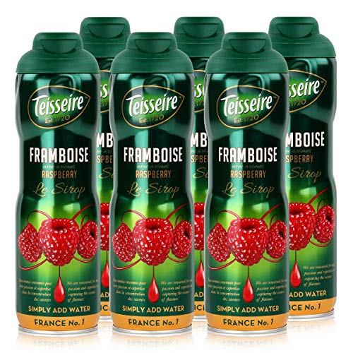 Teisseire Getränke-Sirup Raspberry/Himbeer 600ml - Sirup der genauso schmeckt wie die Frucht (6er Pack) von Teisseire