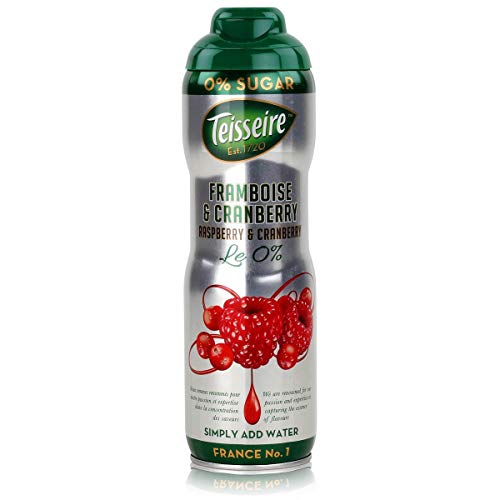 Teisseire Getränke-Sirup Raspberry & Cranberry 0% - 600ml - Sirup der genauso schmeckt wie die Frucht (1er Pack) von Teisseire