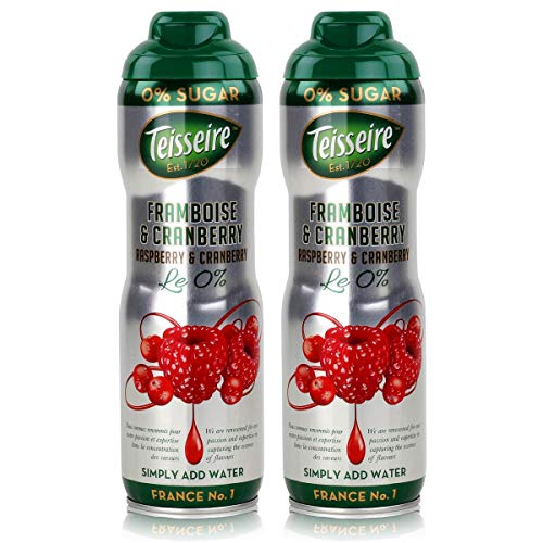 Teisseire Getränke-Sirup Raspberry & Cranberry 0% - 600ml - Sirup der genauso schmeckt wie die Frucht (2er Pack) von Teisseire
