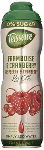 Teisseire Himmbeer/Cranberry Sirup ohne Zucker mit Stevia-Rezeptur, 6er Pack (6 x 600 ml) von Teisseire