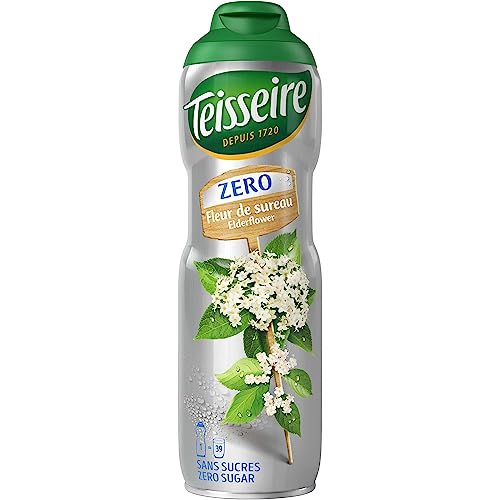 Teisseire Holunderblüte (Fleur de Sureau) Zero - Zuckerfrei für Erfrischungsgetränke, 6x600 ml von Teisseire