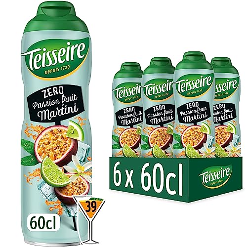 Teisseire Passion Fruit Martini Zero - für alkoholfreie Erfrischungsgetränke mit authentischem Martini-Maracuaja-Cocktailgeschmack, 6X600 ml Teisseire Passion Fruit Martini Zero - für alkoholfreie Erfrischungsgetränke mit authentischem Martini-Maracuaja-Cocktailgeschmack, 6X600 ml von Teisseire