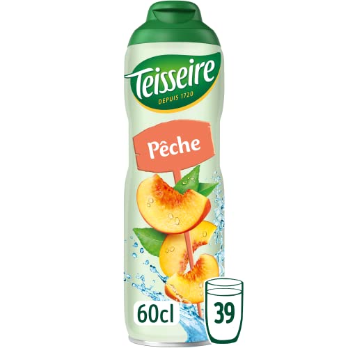 Teisseire Sirup Pfirsich natürliche Fruchtaromen für Erfrischungsgetränke, Cocktails, Flasche 60 cl von Teisseire