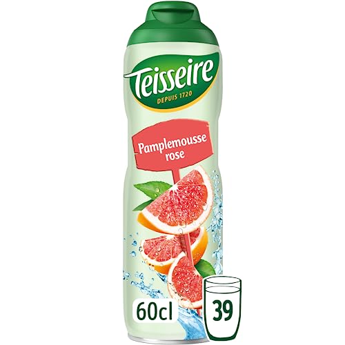 Teisseire Sirup Pink Grapefruit für Erfrischungsgetränke, Cocktails, Flasche 60 cl von Teisseire