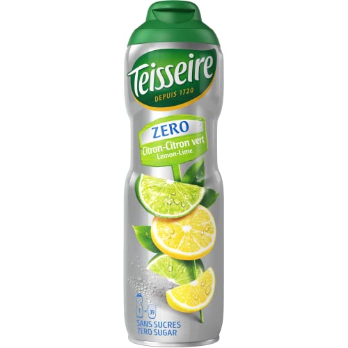 Teisseire Zitrone-Limette (Citron - Citron Vert) Zero - Zuckerfrei für Erfrischungsgetränke, 6x600 ml von Teisseire