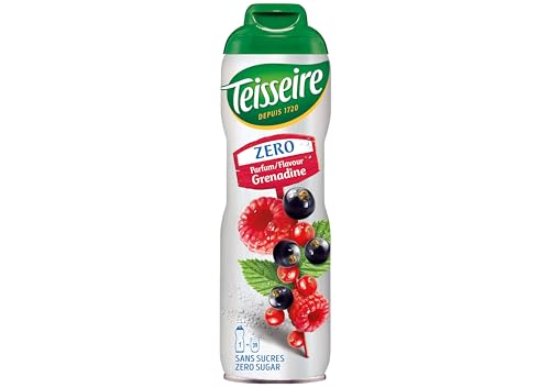 Teisseire Zuckerfrei, Sirup Grenadine für Erfrischungsgetränke, Cocktails, Flasche 60 cl von Teisseire