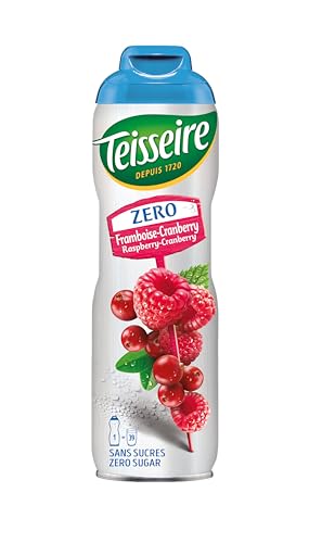 Teisseire Zuckerfrei, Sirup Himbeere Cranberry für Erfrischungsgetränke, Cocktails, Flasche 60 cl von Teisseire