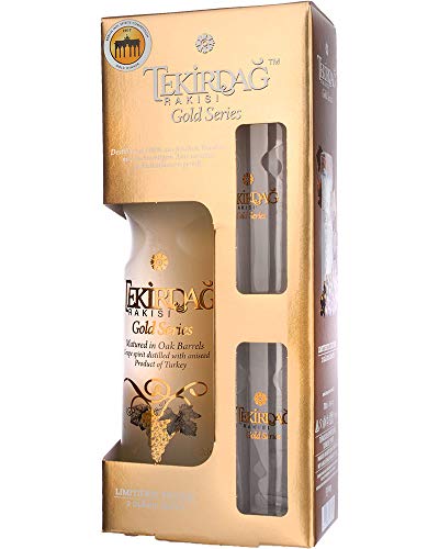 Tekirdag Raki Gold Series 0,7l Limited Edition mit 2 Gratis Gläsern Tekirdag Raki Gold Series 0,7l Limited Edition mit 2 Gratis Gläsern von Tekirdag