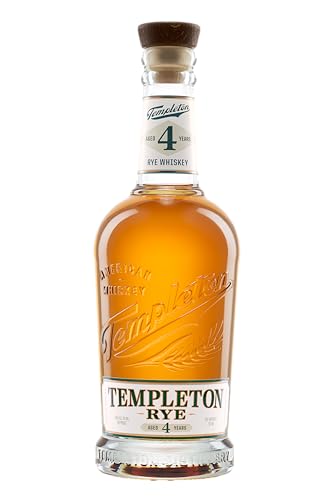 Templeton Rye 4 Year Roggenwhiskey 40%, Whisky mindestens 4 Jahre in American Oak Flame Charred Fässern gereift (1 x 0.7 l) von Templeton
