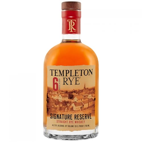 Templeton Rye Whiskey 6 Year , Roggen-Whiskey 45.75% vol., "the good stuff" Original American Rye-Whiskey 91.5 Proof (1 x 0.7 l) von Templeton