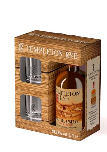 Templeton Rye Whiskey 6 Years 40% 700ml vol. mit 2 Gläsern von Templeton