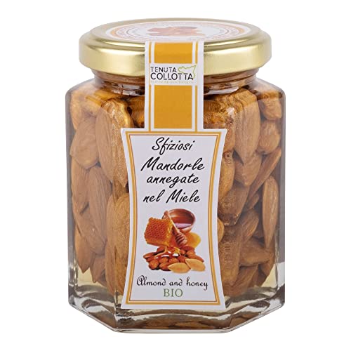 Tenuta Collotta® - Sfiziosì Mandeln in Honig ertränkt Bio g 230-100% Italienisch - Hergestellt in Sizilien von Tenuta Collotta Azienda Agricola Biologica