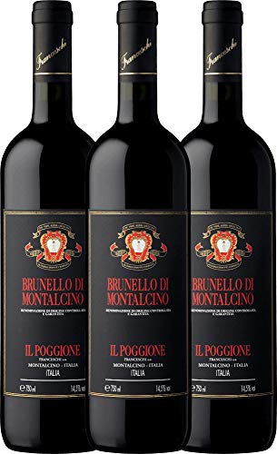 3er Weinpaket Rotwein - Brunello di Montalcino DOCG 2017 - Tenuta il Poggione mit einem VINELLO.weinausgießer | 3 x 0,75 Liter 3er Weinpaket Rotwein - Brunello di Montalcino DOCG 2017 - Tenuta il Poggione mit einem VINELLO.weinausgießer | 3 x 0,75 Liter von Tenuta Il Poggione