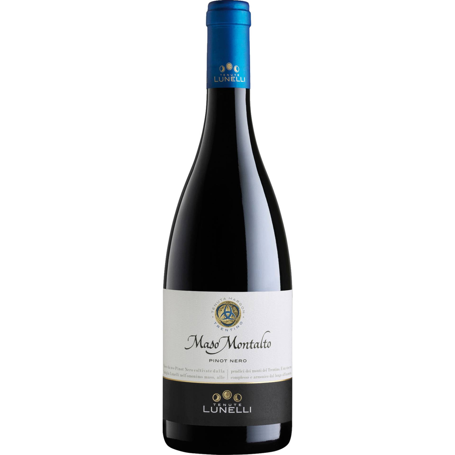 Maso Montalto Pinot Nero, Trentino DOC, Trentino, 2019, Rotwein von Tenuta Margon,38123,Ravina,Italien
