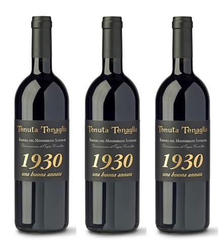 3x 0,75l - 2017er - Tenuta Tenaglia - "1930" - Barbera del Monferrato Superiore D.O.P. - Piemonte - Italien - Rotwein trocken von Tenuta Tenaglia