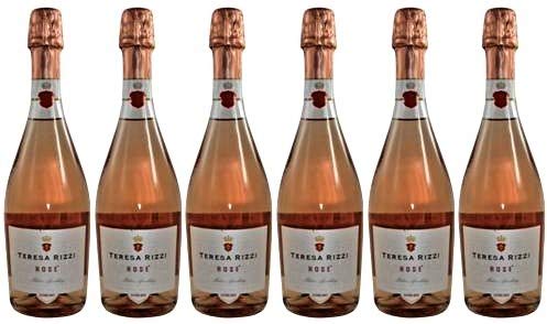 6 x Vino Spumante Rosé Extra Dry von Teresa Rizzi im Sparpack (6x0,75l), fruchtiger Rosé-Schaumwein aus Venetien von Teresa Rizzi