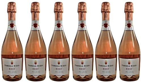 6 x Vino Spumante Rosé Extra Dry von Teresa Rizzi im Sparpack (6x0,75l), fruchtiger Rosé-Schaumwein aus Venetien von GREAT BRITISH TRADING LIMITED